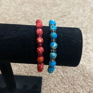 Set of 2 Alex and Ani beaded bracelets